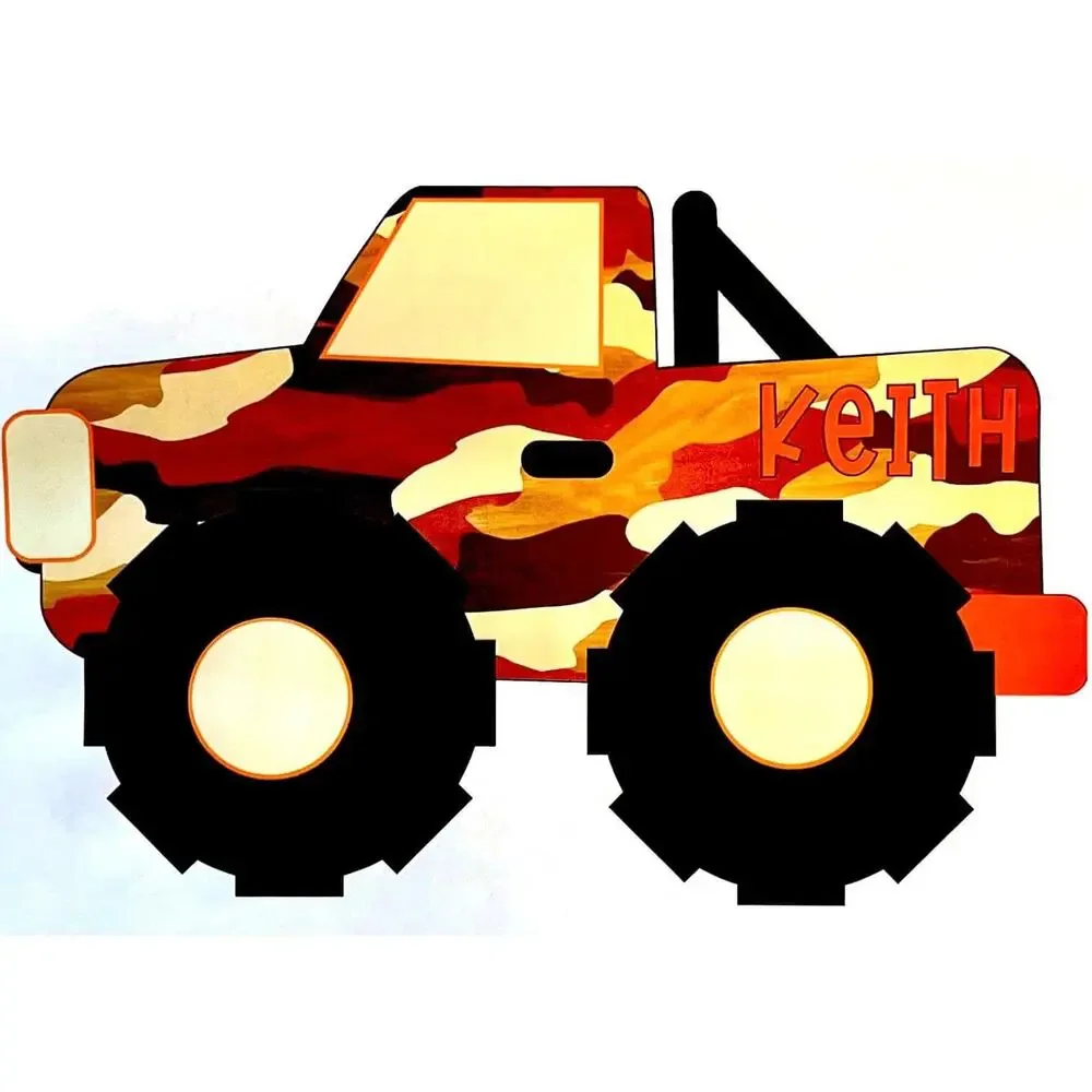 Monster Trucks & Tractors personalized. 16 x 16 linen cover only